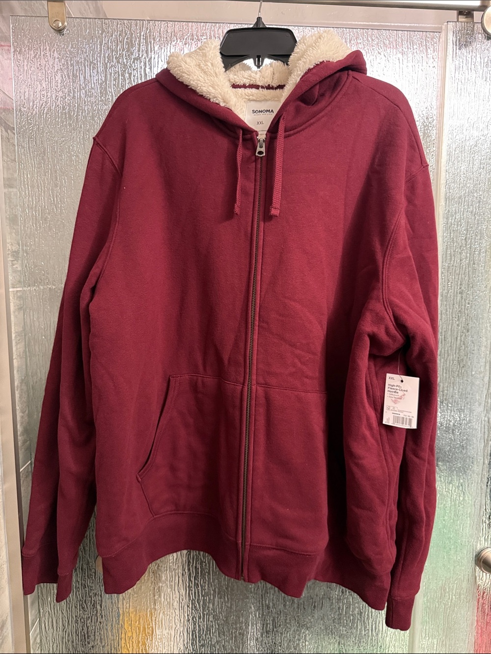 Men's Sherpa-Lined Zip Hoodie